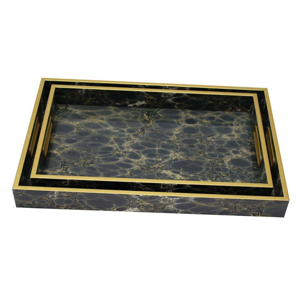 Serving Tray Set/2 Deep Blue