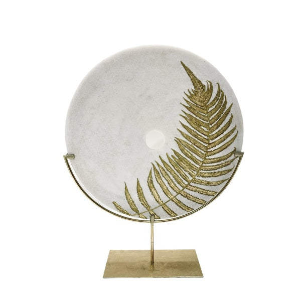 Decoración circular de pan de oro