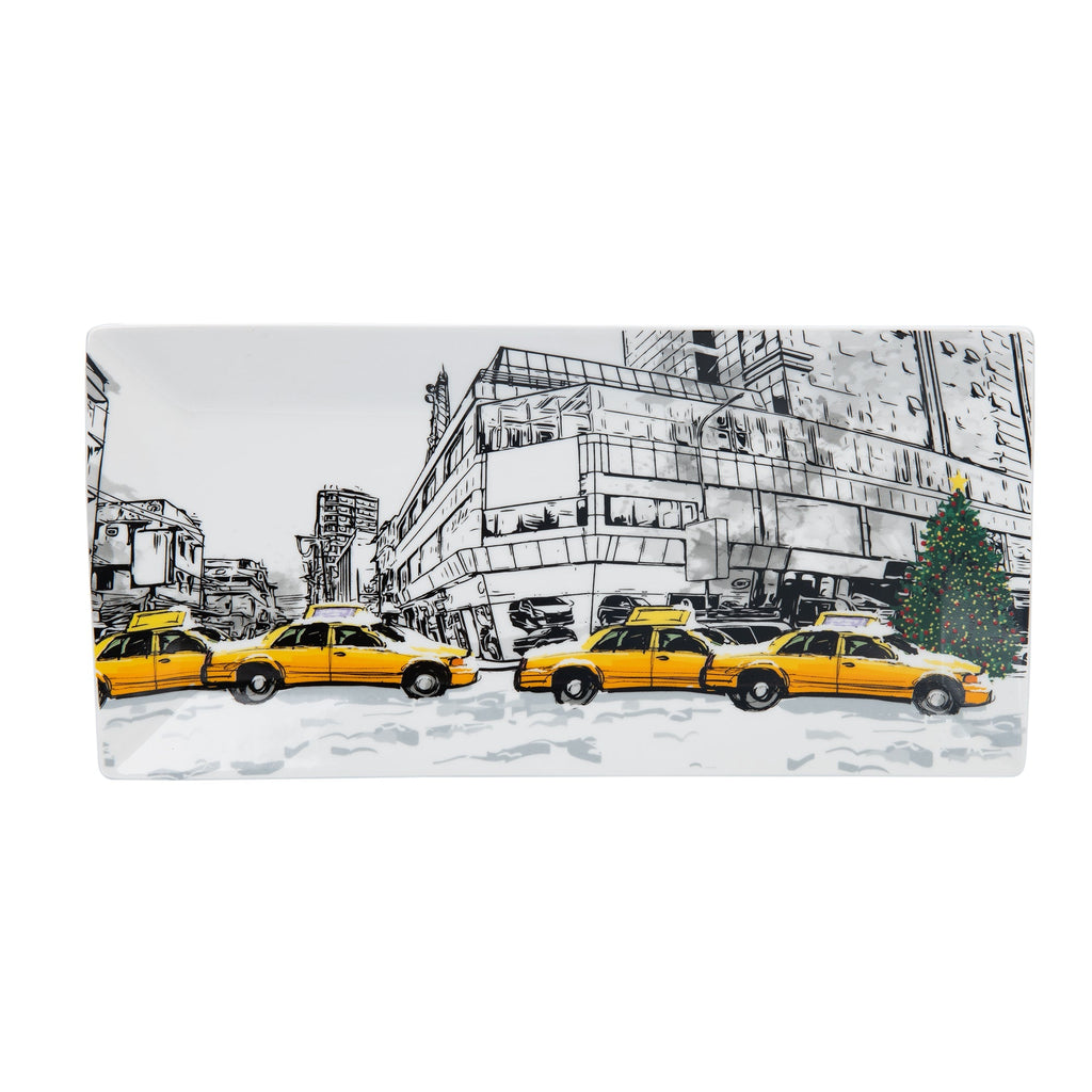 Mindy Brownes Interiors-Christmas in New York City Platters-SHM018-Platter 2