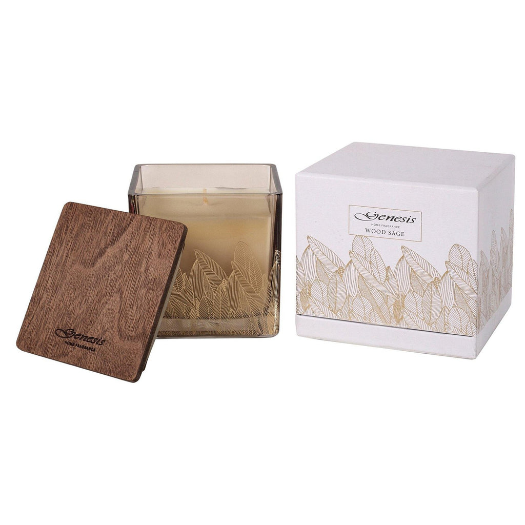 WOOD SAGE SQUARE MEDIUM CANDLE Genesis Candles, Collections, Genesis, Home Fragrance, €°¢‚