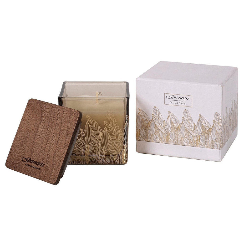 WOOD SAGE SQUARE SMALL CANDLE Genesis Candles, Collections, Genesis, Home Fragrance, €°¢‚