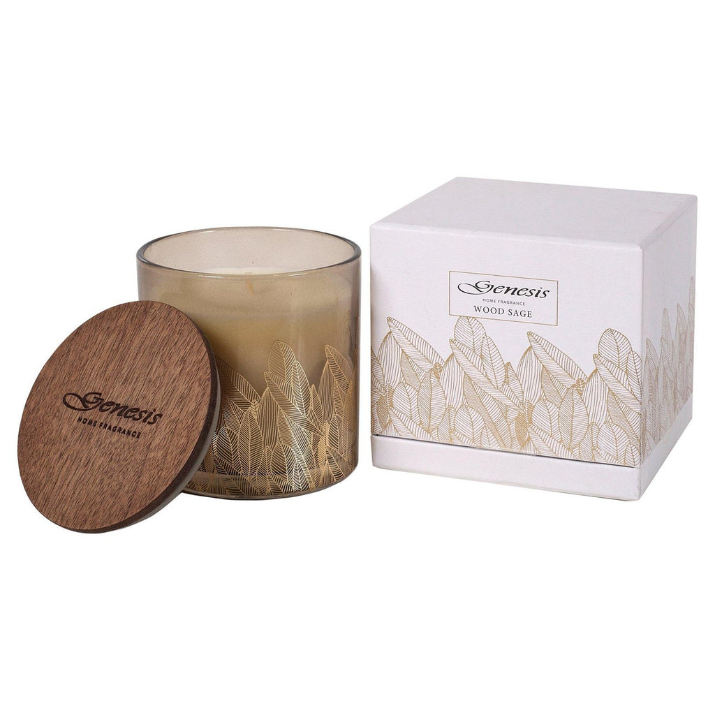 WOOD SAGE ROUND SMALL CANDLE Genesis Candles, Collections, Genesis, Home Fragrance, €°¢‚